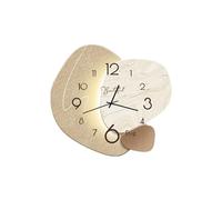 Colcolo Wall Clock Mute Clock Wall Mount Roman Numeral Wood Nordic Decorative Clock for Office Desktop Table Shop Decoration