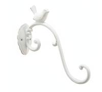 Colcolo Wall Hook Cast Hook Vintage Decorative Hook Ornate Single Hanging Arm Metal Wall Mount Hook Suitable for Entryway Home Decor, White Sketch Black Bird Hanging Hook 6876