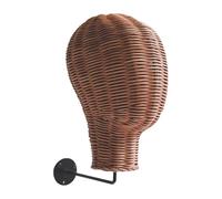 Colcolo Wall Mount Mannequin Head Wig Display Model Multifunctional Hanging Wig Stand Hat Rack for Headset Headphone Hairpieces Shop