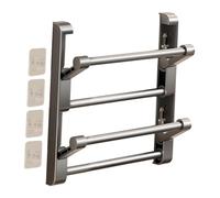 Colcolo Wall Mounted Shoe Rack Storage Rack Foldable Aluminum Easy to Install 2 Tier Hanging Shoe Organizer for Door Closet Bathroom, 30cm