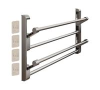 Colcolo Wall Mounted Shoe Rack Storage Rack Foldable Aluminum Easy to Install 2 Tier Hanging Shoe Organizer for Door Closet Bathroom, 70cm