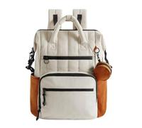 Colcolo Waterproof Diaper Tote Bag Backpack Nappy Bag Organizer Nursery Tote Changing Bag With Wide Opening Ergonomic Support And Secure Storage Suitable for, Beige Orange
