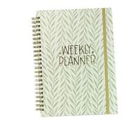 Colcolo Weekly Planner Productivity Organizer Time Management 142 Pages 71 Sheets Academic Planner for Travel Family Business Home, Green Leaves