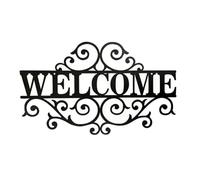 Colcolo Welcome Sign Hanging Silhouette, Vintage Rustic Wall Mounted Welcome Tag, Front Door Sign for Gate, Entryway