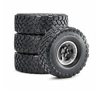 Colcolo Wheel Tire Set Rc Crawler Wheels Tires Rims Hubs With Deep Pattern And Added Mass For Lower Center Of suitable for steep inclines technical sections, Black