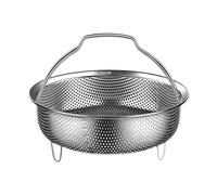 Colcolo Wok Rice Cooker Steamer Basket, Stainless Steel Steamer Insert with Handle, Vegetable Steamer Basket, 22cm