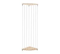 Colcolo Wood Corner Plush Toys Holder Toy Storage Organizer Sturdy Wooden Shelf Stuffed Animal Hammock Corner for Living Room Nursery, White