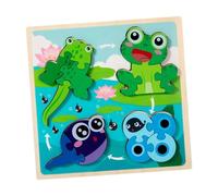 Colcolo Wood Puzzle, Puzzle, Fine Motor Skills, Birthday Gifts, Brain Teaser, Hands on Learning Education Toy, Frog