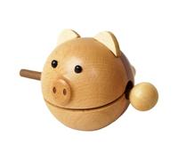 Colcolo Wooden Buddhist Percussion Instrument Chinese Temple Wooden Drum Cute Traditional Knocking Mokugyo with Mallet, piggy