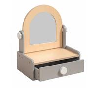 Colcolo Wooden Dressing Table Vanity Dresser Makeup Play Table With Mirror And Drawer Sturdy Wood Acrylic Materials help organization suitable for birthday gifts home playroom