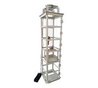 Colcolo Wooden Elevator Model Building Kit Self Assembly Educational Toy Science Experiment Kit Electric Elevator Toy for Children