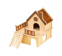 Colcolo Wooden Hamster Out Hiding Place Habitat Decor Hamster Hut for Gerbils Small Animals Chinchilla Dwarf Hamsters Mice, L