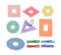 Colcolo Wooden Lacing Toy Fine Motor Skill Portable Essentials Durability Learning Early Development Practical Premium Educational