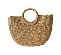 Colcolo Woven Beach Handbag, Shopping Bag with Handle, Handmade, Versatile Handwoven Beach Bag, Women's Handbag for Summer Travel, L