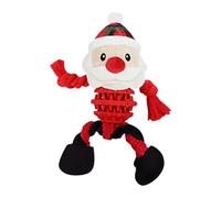Colcolo Xmas Plush Pet Toy Dog Squeak Toy Chewing Fetching Games Toss Game Sound Making Chews Toy Dog Tooth Grinding Toy for Playing, Santa Claus