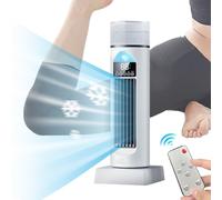 Cold Air Fan,Cooling Fans That Blow Cold Air - Space Cooler Cool Gadgets Bladeless, Quiet Evaporative Humidifier with Timer & Remote for Bedroom Office Dorm