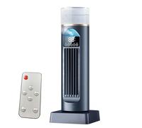 Cold Air Fan Room Cooler Portable AC - Lower Ambient Space Temp | Bladeless Evaporative Mist Humidifier | 230ml Water Tank Desktop Tower | 37x13cm Compact Modern Infrastructure - For Home Office
