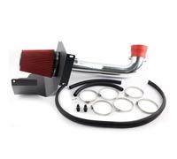 Cold Air Filter Pipe Hose Kit Compatible With GMC For Sierra 1500 For Limited 2019 V8 For Sierra 1500 2014-2018 V8 Engine Parts Red Filter Car Cold Air Intake Pipe Kit(Silver tube R filter)