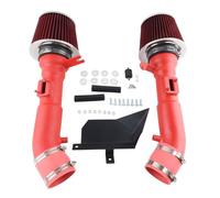 Cold Air Filter Pipe Hose Kit Compatible With Nissan For 370Z Sport 2015-2016 3.7L For 370Z For Touring 2009-2016 3.7L High Flow Cold Air Intake System Filter Kit(Red Filter Red Pipe)