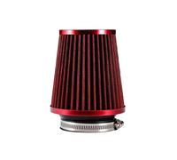 Cold Air Filter Universal Car Round Cone High Flow Washable Turbo Air Filter 76mm/3inch High Performance Auto Accessories(Red)