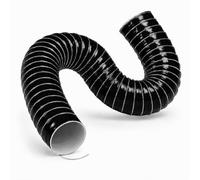 Cold Air Induction Hose Black 45mm x 2m, 2-Ply Silicone Intake Duct | Turbo Feeds | -70°C to +310°C, +350°C Peak | 50mm OD, 2.5mm Wall | Stealth Look | 6.6ft, Engine-Bay Routing