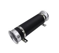 Cold Air Intake Filter 76MM Car Cold Air Turbo Intake Inlet Pipe Adjustable Flexible Duct Tube Hose Feed With Connector & Braket(Silver)