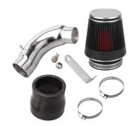 Cold Air Intake Filter For GY6 Engine Scooter Carburetor Part Aluminum Intake Manifold Curve Pipe Kit 48mm Air Filter(Silver Filte Kit)