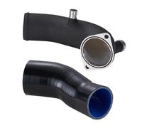 Cold Air Intake Pipe For B9 S4 S5 2Pcs Black High Flow Turbo Inlet Pipe Silicone Turbo Inlet Performance Intake Hose Air Intake Hose