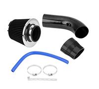 Cold Air Intake System, Universal 3Inch Car Cold Air Intake Turbo Filter Carbon Fiber Automotive Air filter Induction Hose Pipe Kit Flow Hose Pipe Kit (Carbon)
