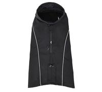 Cold And Waterproof Fleece Lined Large Dog Jacket Outdoor Reflective Dog Safety Coat For Labrador Bulldog Shiba Inu,Black,XL