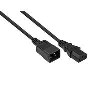 Cold Appliance Extension C20 to IEC Socket C13 1.00 mm² 2 m Black