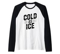 Cold As Ice Vintage Chill Humor Raglan Baseball Tee