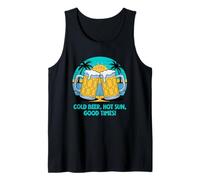 Cold beer, hot sun, good times - Beer at beach S Tank Top