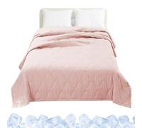 Cold Blanket for Hot Sleepers,Lightweight Quilt - Double-Sided Ice Cooling Soft Cozy Bed Blanket for Adults Hot Sleepers Night Sweats Summer Comfort