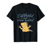Cold Blooded Warm Hearted Iguana Funny Reptile Design T-Shirt