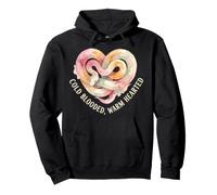 Cold Blooded Warm Hearted Snake Lover Heart Pullover Hoodie