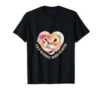 Cold Blooded Warm Hearted Snake Lover Heart T-Shirt