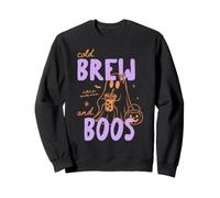 Cold Brew And Boos Halloween Iced Coffee Lover Fall Autumn Sweatshirt