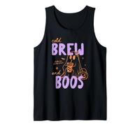 Cold Brew and Boos Halloween Iced Coffee Lover Fall Autumn Tank Top
