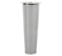 Cold Brew Coffee Filter,304 Stainless Steel Coffee Brew Infuser Cone Strainer Reusable Mesh with Leakproof Seal White Rubber Circle for Iced Tea Fruit Drinks (8 * 21cm)
