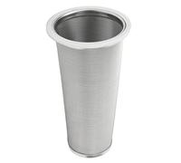 Cold Brew Coffee Filter, Reusable Stainless Steel Filter Coffee Tea Infuser, Coffee Tea Infuser with White Rubber Circle for Coffee Tea Fruit Juice in Kitchen Office Camping On the Go (8 x 15 cm)