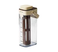 Cold Brew Coffee Maker - 1000ml Glass Pitcher with Airtight Lid | Iced Coffee Tea Maker Jug Beverage Dispenser | Fruit Infuser Water Bottle Fridge Safe Cold Brew Carafe Kitchen Home Leakproof