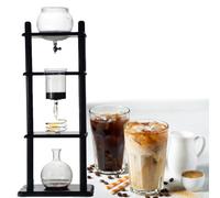 Cold Brew Coffee Maker, 1000ml Stainless Steel and Borosilicate Glass Drip Tower for Iced Coffee, Ideal for Home, Coffee Shops, and Offices