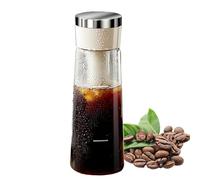 Cold Brew Coffee Maker, 750ml Portable Iced Coffee Maker with Stainless Steel Filter, Portable Leakproof Glass Cold Brew Tea Bottle