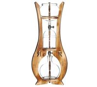 Cold Brew Coffee Maker with Slow Drip Technology, Double Valve System, and Wooden Stand for Crafting Smooth Iced Coffee at Home