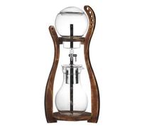 Cold Brew Coffee Tower - Ice Drip Coffee Machine with Slow Drip Technology, Wood Frame, 800ml Capacity - Brews 4-6 Cups for Bars, Clubs, Parties