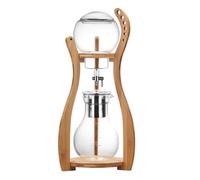 Cold Brew Coffee Tower - Ice Drip Coffee Machine with Slow Drip Technology, Wood Frame, 800ml Capacity - Brews 4-6 Cups for Bars, Clubs, Parties