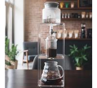 Cold Brew Coffee Tower, Ice Drip Coffee Maker, with Adjustable Drip Speed Valve, Acrylic Stand, 600ml Glass Pot, for Home, Coffee Shop, Makes 2-4 Cups