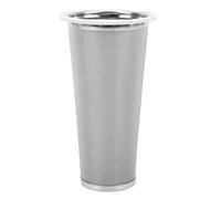 Cold Brew Filter, 304 Stainless Steel Cold Brew Coffee Filter Cone Mesh with White Rubber Circle Coffee Brew Infuser for Iced Tea Coffee(8x15cm/3.1x5.9in)
