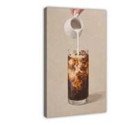 Cold Brew Iced Coffee Cream Neutral Kitchen Decoration Canvas Poster Bedroom Decor Landscape Office Room Decor Gift 24" L X 36" W